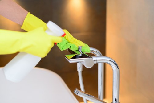 Deep carpet cleaning equipment in an EC1 room