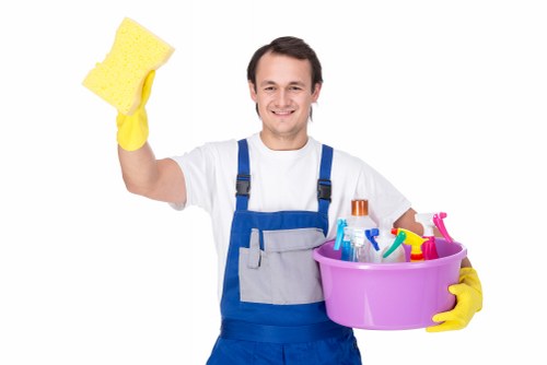 Cleaner reviewing a customer complaint about carpet cleaning quality