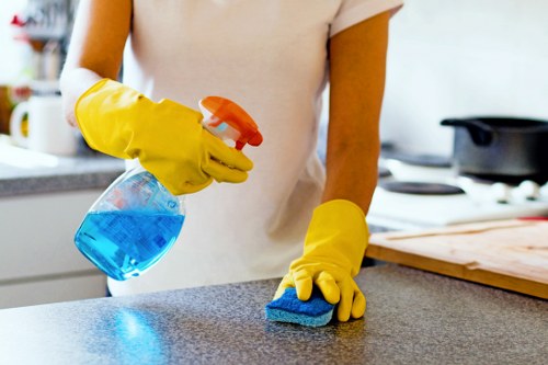 Professional end of tenancy cleaning in an EC1 apartment kitchen