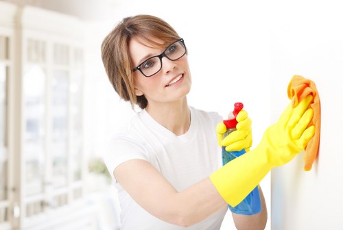Professional carpet cleaners handling a final complaint review