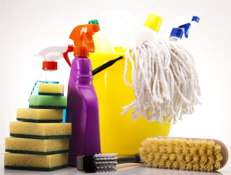 Technician preparing equipment for a carpet cleaning appointment