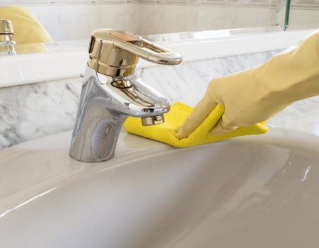 Cleaning supplies prepared for domestic cleaning in EC1